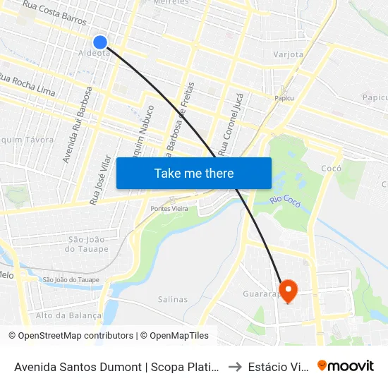 Avenida Santos Dumont | Scopa Platinum Corporate - Aldeota to Estácio Via Corpvs map
