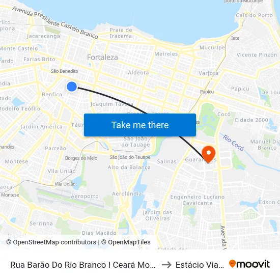 Rua Barão Do Rio Branco I Ceará Motor - José Bonifácio to Estácio Via Corpvs map