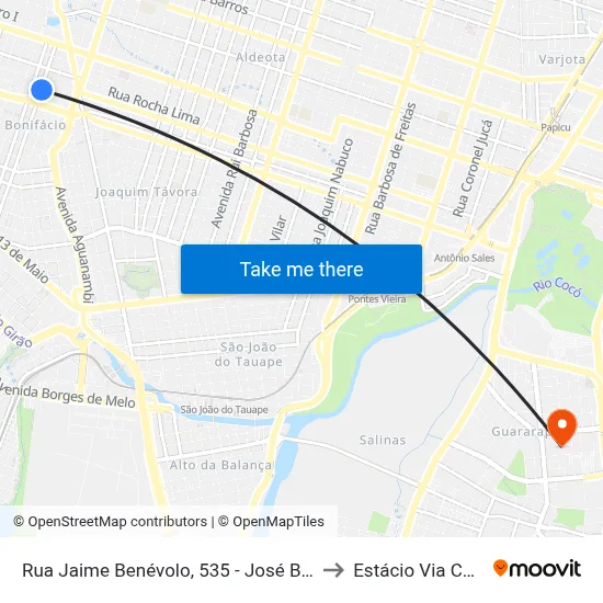 Rua Jaime Benévolo, 535 - José Bonifácio to Estácio Via Corpvs map