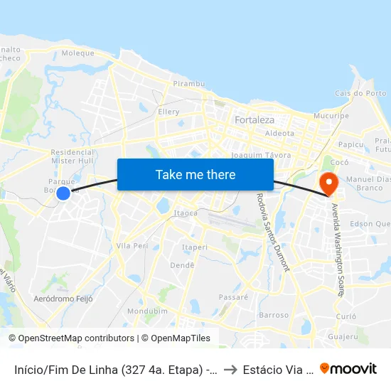 Início/Fim De Linha (327 4a. Etapa)  - Conjunto Ceará I to Estácio Via Corpvs map