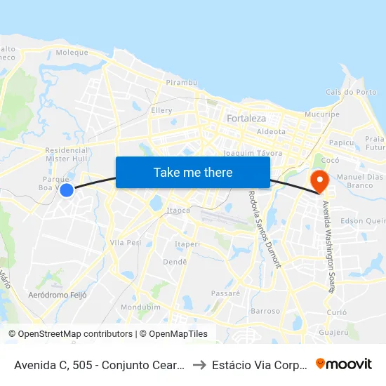 Avenida C, 505 - Conjunto Ceará I to Estácio Via Corpvs map