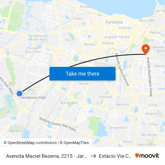Avenida Maciel Bezerra, 2215 - Jardim Jatobá to Estácio Via Corpvs map