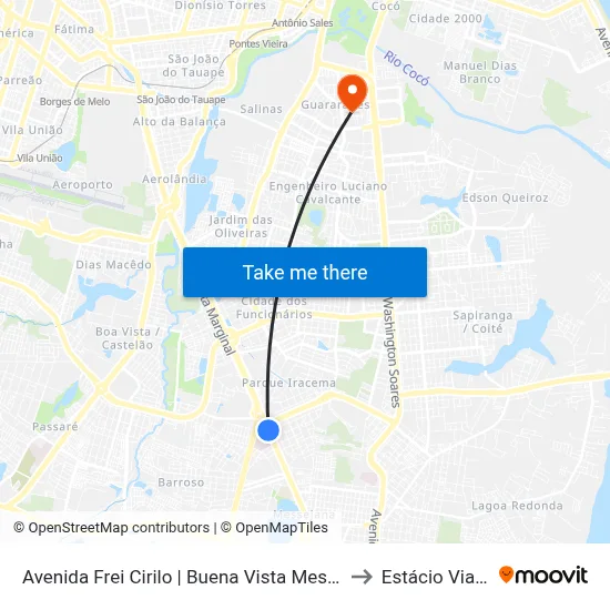 Avenida Frei Cirilo | Buena Vista Messejana - Cajazeiras to Estácio Via Corpvs map