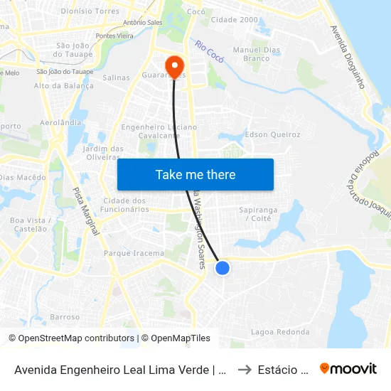 Avenida Engenheiro Leal Lima Verde | Colégio Christus - José De Alencar to Estácio Via Corpvs map