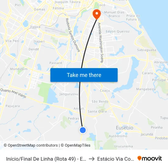 Início/Final De Linha (Rota 49) - Eusébio to Estácio Via Corpvs map
