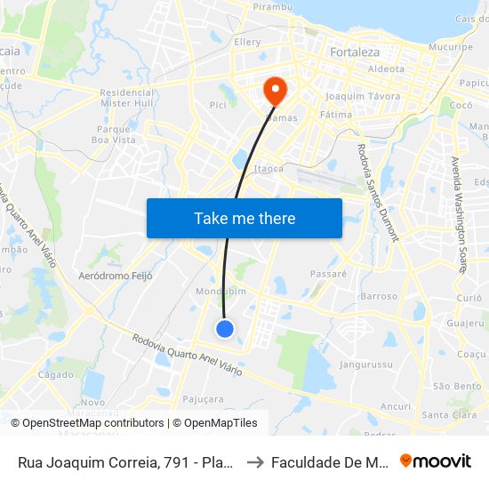 Rua Joaquim Correia, 791 - Planalto Ayrton Senna to Faculdade De Medicina Ufc map