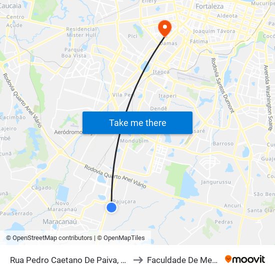 Rua Pedro Caetano De Paiva, 171 - Pajuçara to Faculdade De Medicina Ufc map