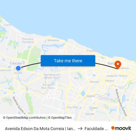 Avenida Edson Da Mota Correia | Iandê Shopping - Centro to Faculdade Ari De Sá map