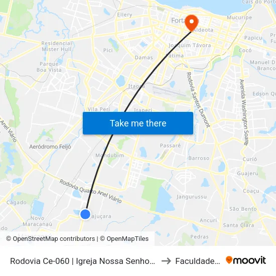 Rodovia Ce-060 | Igreja Nossa Senhora Da Conceição - Pajuçara to Faculdade Ari De Sá map