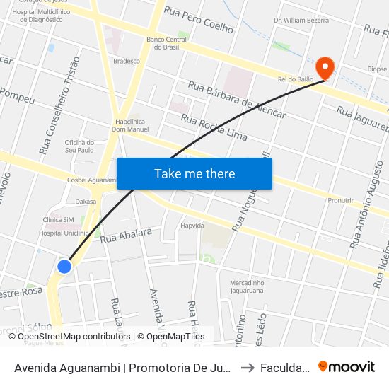 Avenida Aguanambi | Promotoria De Justiça Cíveis E Especializadas - José Bonifácio to Faculdade Ari De Sá map