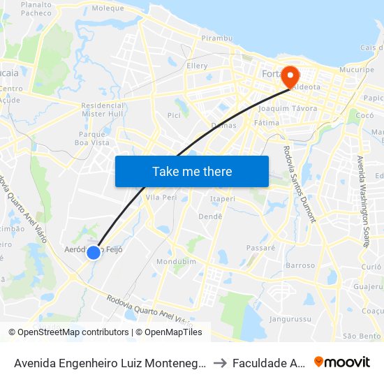 Avenida Engenheiro Luiz Montenegro, 54 - Siqueira to Faculdade Ari De Sá map