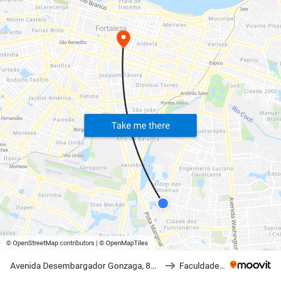 Avenida Desembargador Gonzaga, 80 - Cidade Dos Funcionários to Faculdade Ari De Sá map