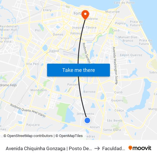 Avenida Chiquinha Gonzaga | Posto De Saúde Osmar Viana - Jangurussu to Faculdade Ari De Sá map