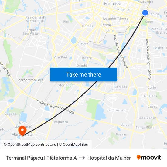 Terminal Papicu | Plataforma A to Hospital da Mulher map