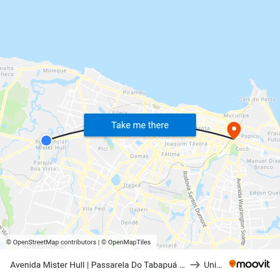 Avenida Mister Hull | Passarela Do Tabapuá - Tabapuá to Uninta map