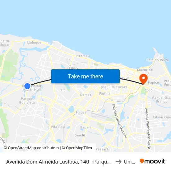 Avenida Dom Almeida Lustosa, 140 - Parque Albano to Uninta map