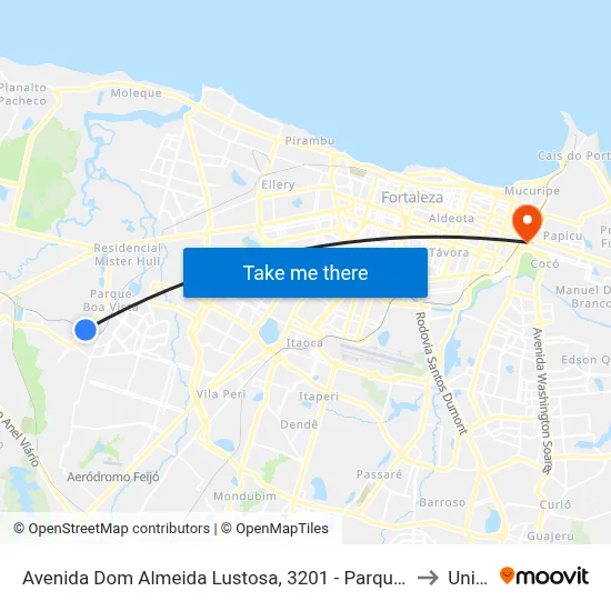 Avenida Dom Almeida Lustosa, 3201 - Parque Guadalajara to Uninta map