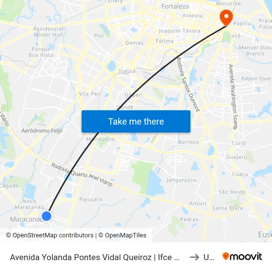 Avenida Yolanda Pontes Vidal Queiroz | Ifce Maracanaú - Distrito Industrial I to Uninta map