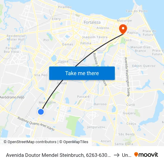 Avenida Doutor Mendel Steinbruch, 6263-6303 - Planalto Ayton Senna to Uninta map