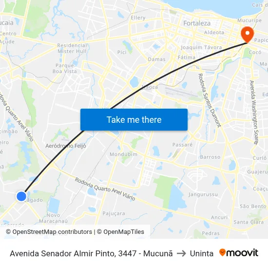 Avenida Senador Almir Pinto, 3447 - Mucunã to Uninta map