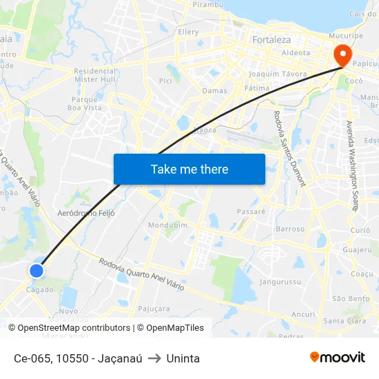 Ce-065, 10550 - Jaçanaú to Uninta map