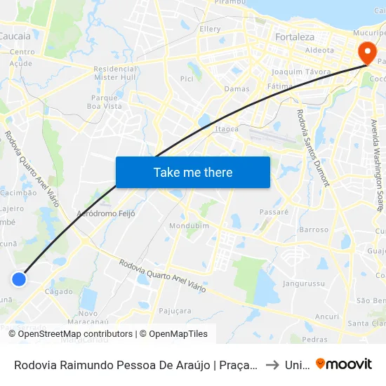 Rodovia Raimundo Pessoa De Araújo | Praça Mucunã - Mucunã to Uninta map