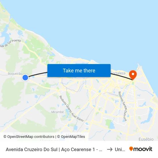 Avenida Cruzeiro Do Sul | Aço Cearense 1 - Genipabú to Uninta map