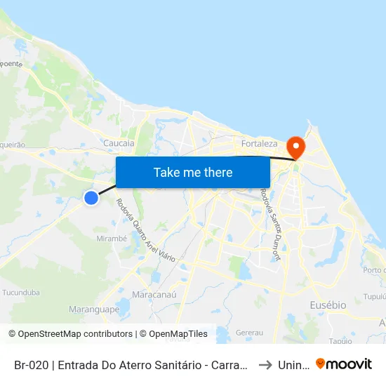 Br-020 | Entrada Do Aterro Sanitário - Carrapicho to Uninta map