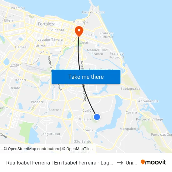 Rua Isabel Ferreira | Em Isabel Ferreira - Lagoa Redonda to Uninta map
