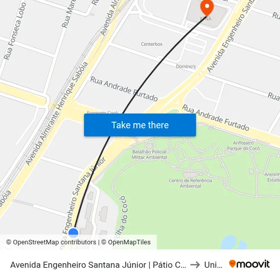Avenida Engenheiro Santana Júnior | Pátio Cocó - Cocó to Uninta map