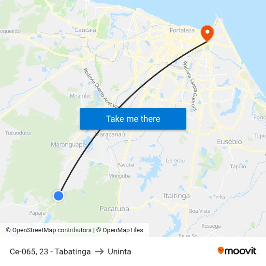 Ce-065, 23 - Tabatinga to Uninta map