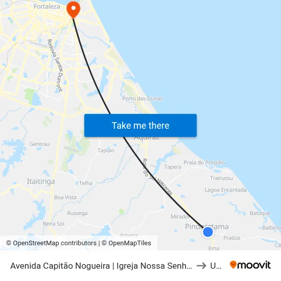 Avenida Capitão Nogueira | Igreja Nossa Senhora Das Graças - Pindoretama to Uninta map