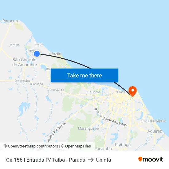 Ce-156 | Entrada P/ Taíba - Parada to Uninta map