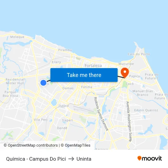 Química - Campus Do Pici to Uninta map
