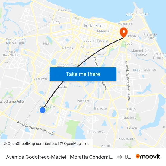 Avenida Godofredo Maciel | Moratta Condominio Clube - Planalto Ayrton Senna to Uninta map