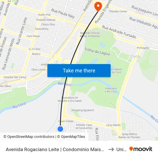 Avenida Rogaciano Leite | Condomínio Maison Verte - Salinas to Uninta map