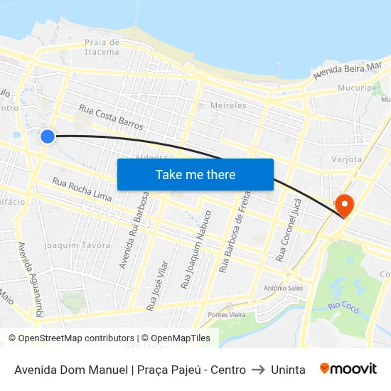 Avenida Dom Manuel | Praça Pajeú - Centro to Uninta map