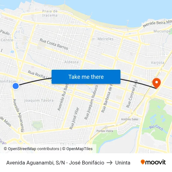 Avenida Aguanambi, S/N - José Bonifácio to Uninta map