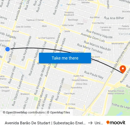Avenida Barão De Studart | Subestação Enel - Aldeota to Uninta map