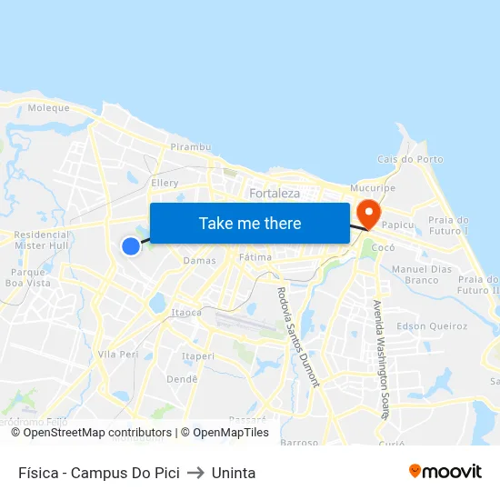 Física - Campus Do Pici to Uninta map