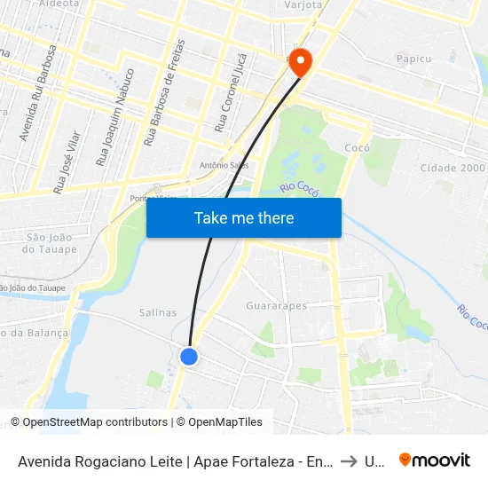 Avenida Rogaciano Leite | Apae Fortaleza - Engenheiro Luciano Cavalcante to Uninta map