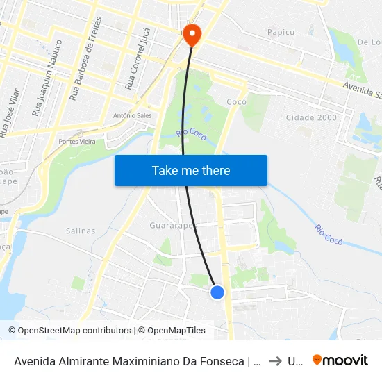 Avenida Almirante Maximiniano Da Fonseca | Uni7 - Engenheiro Luciano Cavalcante to Uninta map