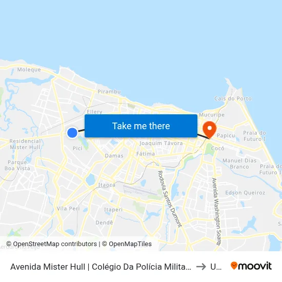 Avenida Mister Hull | Colégio Da Polícia Militar Do Ceará - Padre Andrade to Uninta map