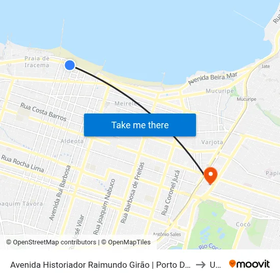Avenida Historiador Raimundo Girão | Porto De Iracema Residence - Meireles to Uninta map
