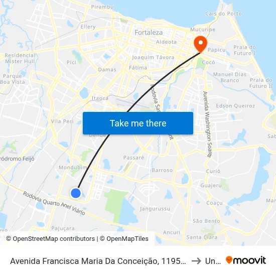 Avenida Francisca Maria Da Conceição, 1195 - Planalto Ayrton Senna to Uninta map