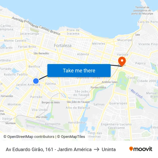 Av Eduardo Girão, 161 - Jardim América to Uninta map