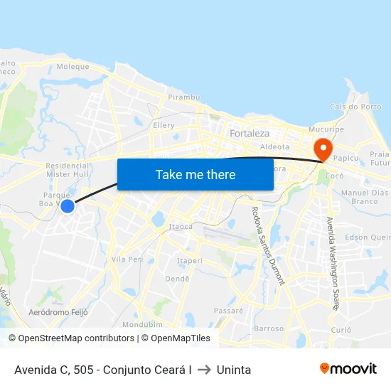 Avenida C, 505 - Conjunto Ceará I to Uninta map