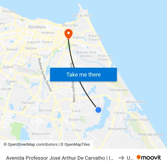 Avenida Professor José Arthur De Carvalho | Igreja São José - Lagoa Redonda - Lagoa Redonda to Uninta map
