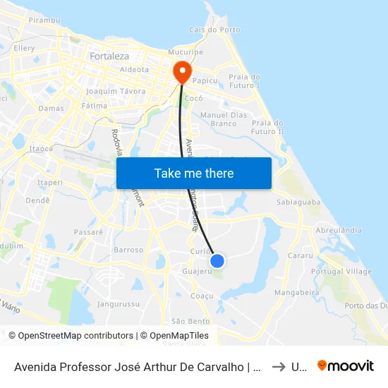 Avenida Professor José Arthur De Carvalho | Floresta Do Curió - Lagoa Redonda to Uninta map