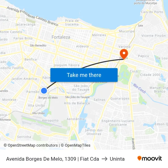 Avenida Borges De Melo, 1309 | Fiat Cda to Uninta map